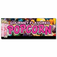 SignMission 12 in. Gourmet Flavored Popcorn Decal Sticker - Flavoring Flavor Caramel Gift
