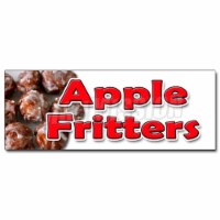 SignMission 36 in. Apple Fritters Decal Sticker - Baker Sweets Pastries Bakery Cakes Fried Fr