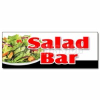 SignMission 36 in. Salad Bar Decal Sticker - Dressing Restaurant Buffet Salad Vegetables