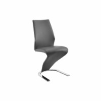 Casabianca Modern Boulevard Faux Leather Dining Chair in Gray