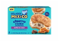 Helados Mexico™ Churro Cookie with Vanilla Ice Cream and Chocolate Pieces Sandwich Perspective: Main