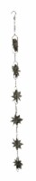 Metal Pinwheel Rain Chain with Attached Hanger 48 inch - Brown