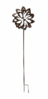 Aged Copper Finish Kaleidoscope Bloom Twirler Kinetic Wind Spinner Garden Stake - Bloom