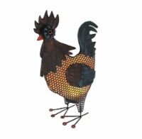 Industrial Farmhouse Brown Metal Rooster Battery Powered Accent Light