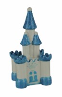 Blue and White Ceramic Childrens Magic Castle Coin Bank