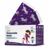 WeCare Individually Wrapped Kids Face Masks, Pack of 50, Unicorn