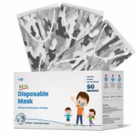 WeCare  Individually Wrapped Disposable Face Masks, 50 Pack, White Camo