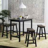 SAFAVIEH Hailey 4 Pc Set Pub Table Black / Brown