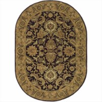 Safavieh CL244B-5OV 4 Ft. - 6 In. x 6 Ft. - 6 In. Oval- Traditional Classic Dark Plum And Gol