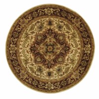 Safavieh CL763A-6R 6 Ft. x 6 Ft. Round- Traditional Classic Light Gold And Red Hand Tufted Ru