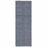 Safavieh BOS685D-29 2 ft.-3 in. x 9 ft. Runner Boston Hand Woven Bath Mats- Navy