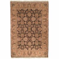 Safavieh OW115B-212 Old World 2.5 ft. x 12 ft. Hand Knotted Runner Rug - Dark Brown-Gold