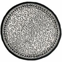 Safavieh HK15C-4R 4 ft. x 4 ft. Round- Transitional Chelsea White And Black Hand Hooked Rug