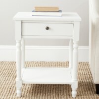 SAFAVIEH Tami Nightstand With Storage Drawer Off White