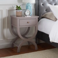 SAFAVIEH Maxine Nightstand With Storage Drawer Grey