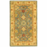 Safavieh AN544D-3 3 x 5 ft. Accent Traditional Anatolia- Light Blue and Ivory Hand Tufted Rug