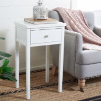 SAFAVIEH Abel Nightstand With Storage Drawer White
