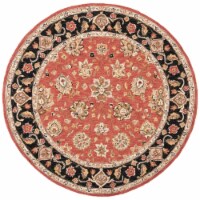 Safavieh HK505C-3R Chelsea 3 ft. x 3 ft. Hand Hooked Round Rug - Rose-Black