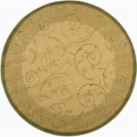 Safavieh CY2665-1E01-7R 6 Ft. - 7 In. x 6 Ft. - 7 In. Round- Indoor - Outdoor Courtyard Natur