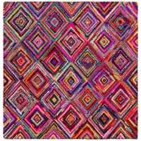 Safavieh NAN317A-6SQ 6 x 6 ft. Square Contemporary Nantucket Multicolor Hand Tufted Rug