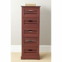 Safavieh AMH5714E Sarina 5 Drawer Cabinet - Red