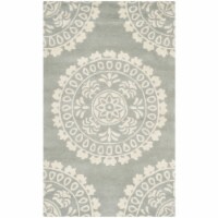 Safavieh BEL122A-3 3 x 5 ft. Rectangle Contemporary Bella- Grey and Ivory Hand Tufted Rug