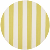 Safavieh MTK712E-6R Montauk Hand Woven Round Rug- Green - White- 6 x 6 ft.