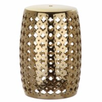 Safavieh ACS4531F 18 x 13 x 13 in. Lacey Garden Stool, Gold
