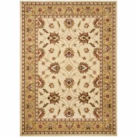 Safavieh LNH553-1213-7 6 ft. 7 in. x 9 ft. 6 in. Medium Rectangle Lyndhurst Ivory & Beige Tra