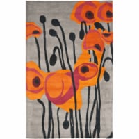 Safavieh SOH853B-5 5 x 8 ft. Medium Rectangle Contemporary Soho Grey & Orange Hand Tufted Rug