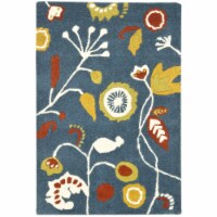 Safavieh SOH772B-2 2 x 3 ft. Accent Contemporary Soho Dark Blue & Multicolor Hand Tufted Rug