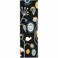 SAFAVIEH Soho SOH772C Handmade Black / Multi Rug 2' 6 x 8'