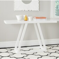 SAFAVIEH Sutton Modern Scandinavian A Line Lacquer Console Table White