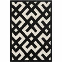 Safavieh CHT719A-2 Chatham Hand Tufted Accent Rug- Ivory - Black- 2 x 3 ft.