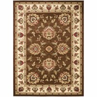 Safavieh LNH555-2512-7 6 ft. 7 in. x 9 ft. 6 in. Medium Rectangle Lyndhurst Brown & Ivory Tra