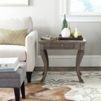 SAFAVIEH Colman One Drawer Storage Side Table Saddle Brown