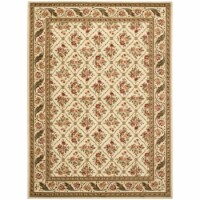 Safavieh LNH556-1212-7 6 ft. 7 in. x 9 ft. 6 in. Medium Rectangle Lyndhurst Ivory & Ivory Tra