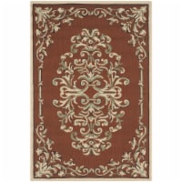 Safavieh EZC735B-3 3 x 5 ft. Easy Care Hand Hooked Small Rectangle Area Rug, Rust & Multi-Col