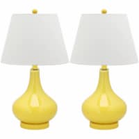 SAFAVIEH Amy Gourd Table Lamp (Set of 2) | Yellow |