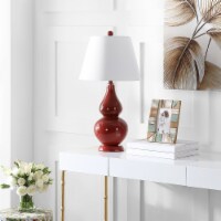 SAFAVIEH Cybil Double Gourd Table Lamp (Set of 2) | Red |