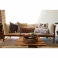 Safavieh PAT6713A Lynwood Modular Outdoor Sectional, Teak Brown & Beige