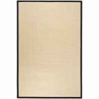 Safavieh NF441A-6 Natural Fiber Power Loomed Rectangle Rug- Maize - Black- 6 x 9 ft.