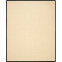 Safavieh NF441A-8 Natural Fiber Power Loomed Large Rectangle Rug- Maize - Black- 8 x 10 ft.