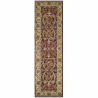 Safavieh HG644B-212 2 ft. - 3 in. x 12 ft. Runner- Traditional Heritage Red And Gold Hand Tuf
