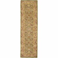 Safavieh AN523A-214 2 ft.-3 in. x 14 ft. Runner Traditional Anatolia- Green and Red Hand Tuft