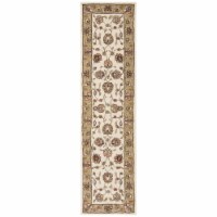 Safavieh TLP416A-29 2 ft. - 3 in. x 9 ft. Total Performance Hand Hooked Area Rug, Ivory & Bei