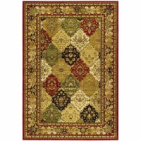 Safavieh LNH221B-5 5 ft. 3 in. x 7 ft. 6 in. Medium Rectangle Lyndhurst Multi Color & Red Tra