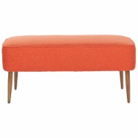 SAFAVIEH Levi Bench Burnt Orange / Natural Oak