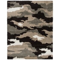 SAFAVIEH Camouflage Shag SG453-1391 Beige / Multi Rug 8' 6 x 12'
