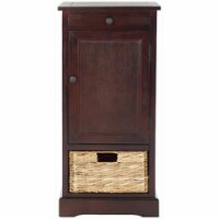 Safavieh AMH5703D Randy Tall Storage Unit - Dark Cherry